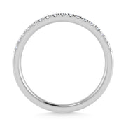 14K White Gold Lab Grown Diamond 1/6 Ct.Tw. IGI Certified Wedding Band