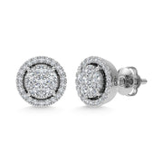 14K White Gold Lab Grown Diamond 1/2 Ct.Tw. Fashion Earrings