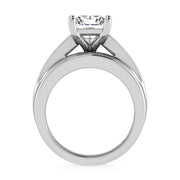 10K White Gold Lab Grown Diamond 1 3/4 ct.Tw. Radiant Shape Engagement Ring (IGI Certified Center 1ct)