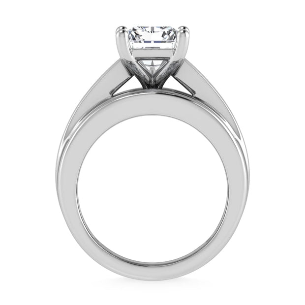 10K White Gold Lab Grown Diamond 1 3/4 ct.Tw. Radiant Shape Engagement Ring (IGI Certified Center 1ct)