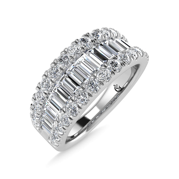 14K White Gold Lab Grown Diamond 1 Ct.Tw. Wedding Band