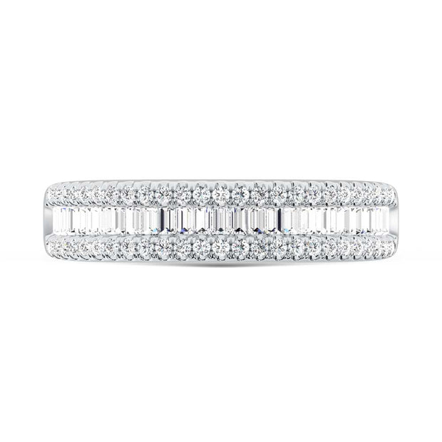 14K White Gold Lab Grown Diamond 1/2 Ct.Tw. Baguette Wedding Band