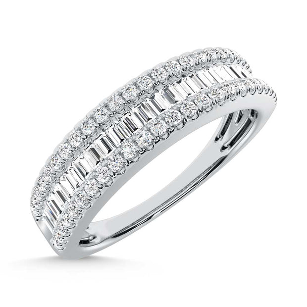 14K White Gold Lab Grown Diamond 1/2 Ct.Tw. Baguette Wedding Band