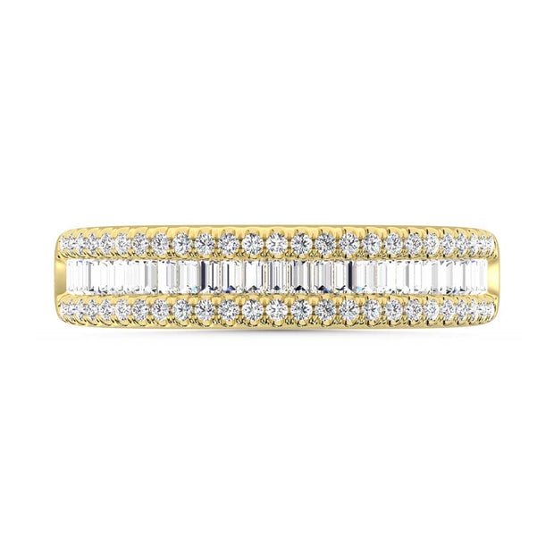 14K Yellow Gold Lab Grown Diamond 1/2 Ct.Tw. Baguette Wedding Band