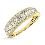 14K Yellow Gold Lab Grown Diamond 1/2 Ct.Tw. Baguette Wedding Band