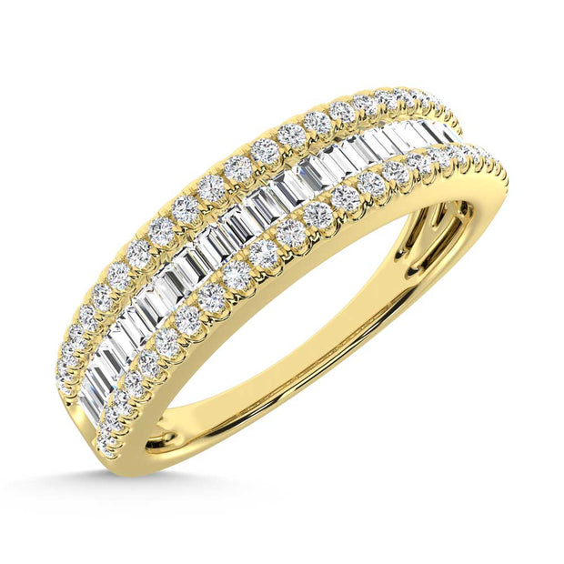 14K Yellow Gold Lab Grown Diamond 1/2 Ct.Tw. Baguette Wedding Band