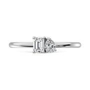 10K White Gold Lab Grown Diamond 3/8 Ct.Tw. Fashion Ring