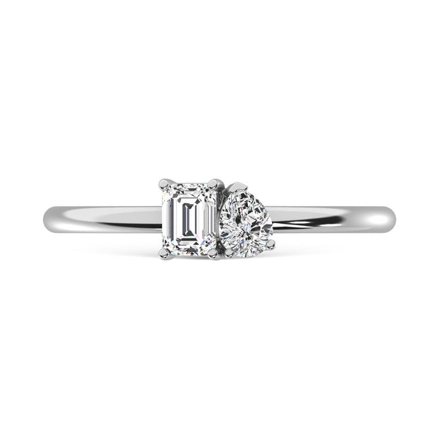 10K White Gold Lab Grown Diamond 3/8 Ct.Tw. Fashion Ring
