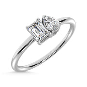 10K White Gold Lab Grown Diamond 3/8 Ct.Tw. Fashion Ring