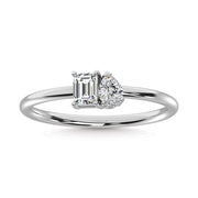 10K White Gold Lab Grown Diamond 3/8 Ct.Tw. Fashion Ring