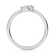 10K White Gold Lab Grown Diamond 3/8 Ct.Tw. Fashion Ring