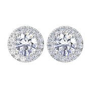 10K White Gold Lab Grown Diamond 1 1/2 Ct.Tw. Fashion Earrings