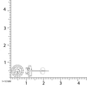 10K White Gold Lab Grown Diamond 1 1/2 Ct.Tw. Fashion Earrings