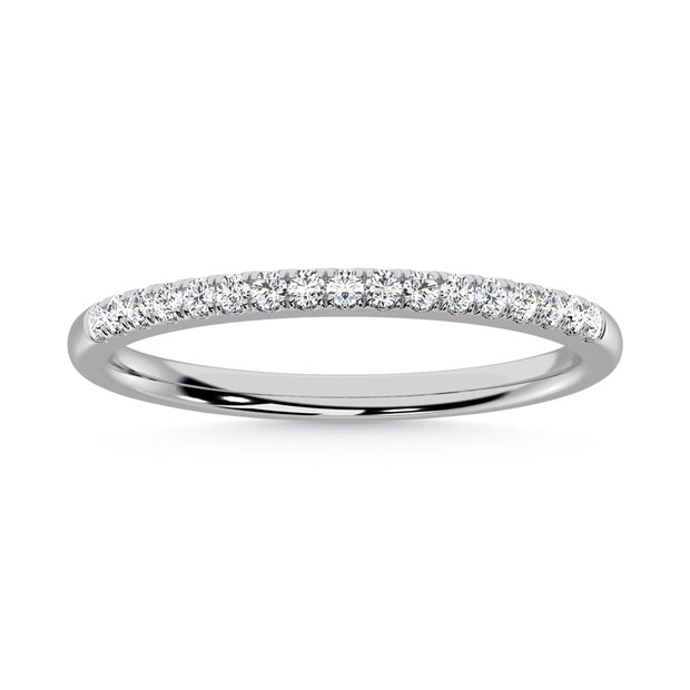 10K White Gold Lab Grown Diamond 1/6 Ct.Tw. Wedding Band
