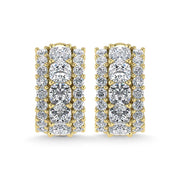 14K Yellow Gold Lab Grown Diamond 5 1/4 Ct.Tw. Huggies Earrings