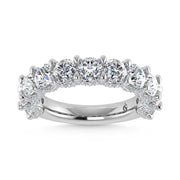 14K White Gold Lab Grown Diamond 2 5/8 Ct.Tw. Round Shape Wedding Band