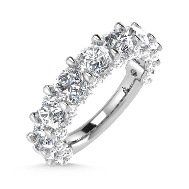 14K White Gold Lab Grown Diamond 2 5/8 Ct.Tw. Round Shape Wedding Band