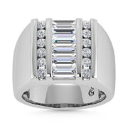 14K White Gold Lab Grown Diamond 2 Ct.Tw. Mens Ring