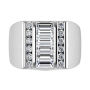 14K White Gold Lab Grown Diamond 2 Ct.Tw. Mens Ring