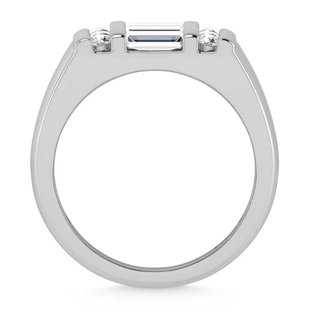 14K White Gold Lab Grown Diamond 2 Ct.Tw. Mens Ring