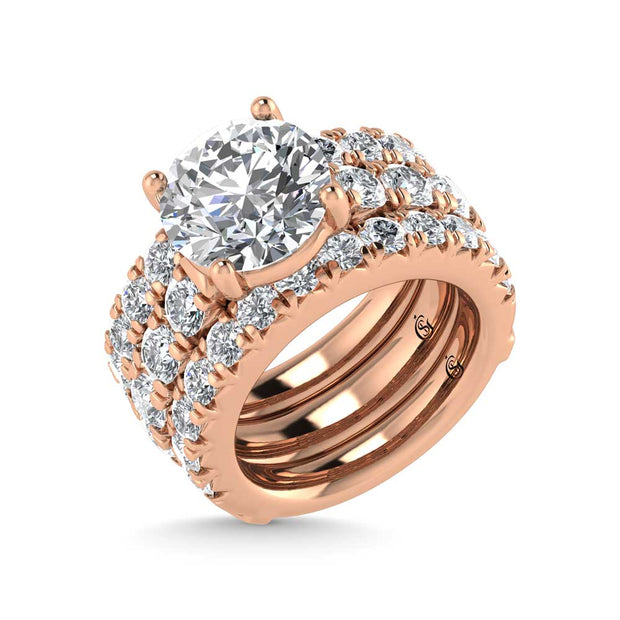 14K Rose Gold Lab Grown Diamond 4 7/8 Ct.Tw. Bridal Ring