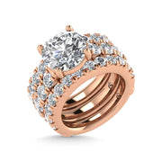 14K Rose Gold Lab Grown Diamond 7 1/4 Ct.Tw. Bridal Ring