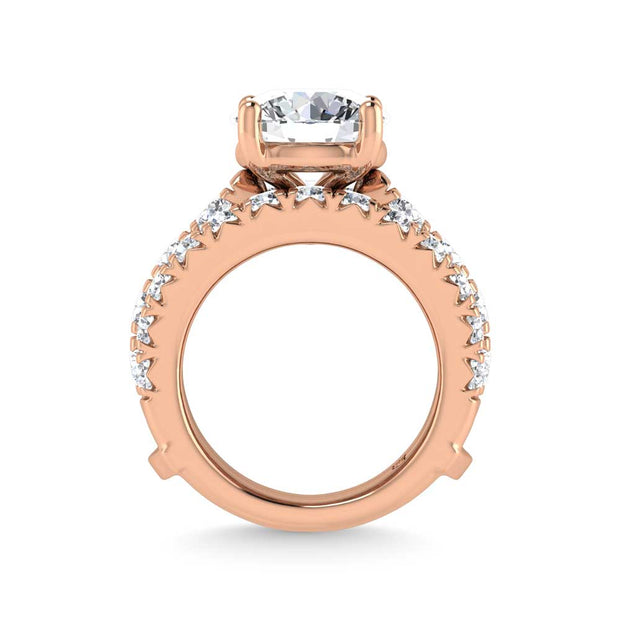 14K Rose Gold Lab Grown Diamond 4 7/8 Ct.Tw. Bridal Ring