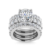 14K White Gold Lab Grown  Diamond 4 7/8 Ct.Tw. Bridal Ring