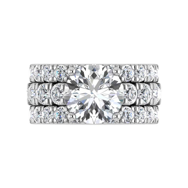 14K White Gold Lab Grown  Diamond 4 7/8 Ct.Tw. Bridal Ring