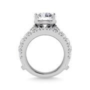 14K White Gold Lab Grown  Diamond 4 7/8 Ct.Tw. Bridal Ring