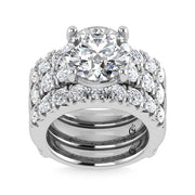 14K White Gold Lab Grown  Diamond 8 Ct.Tw. Bridal Ring