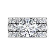 14K White Gold Lab Grown  Diamond 8 Ct.Tw. Bridal Ring