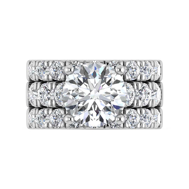 14K White Gold Lab Grown  Diamond 8 Ct.Tw. Bridal Ring