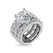 14K White Gold Lab Grown  Diamond 8 Ct.Tw. Bridal Ring