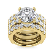 14K Yellow Gold Lab Grown  Diamond 8 Ct.Tw. Bridal Ring