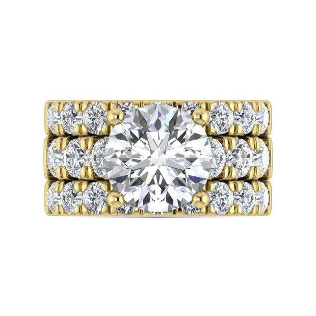 14K Yellow Gold Lab Grown  Diamond 8 Ct.Tw. Bridal Ring