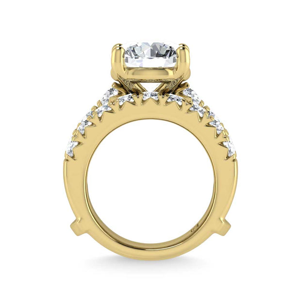 14K Yellow Gold Lab Grown  Diamond 8 Ct.Tw. Bridal Ring