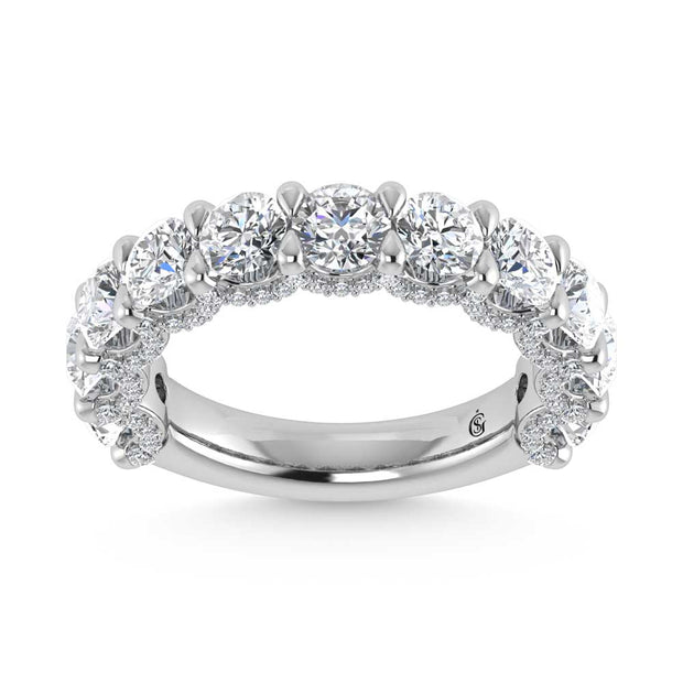 14K White Gold Lab Grown Diamond 2 3/4 Ct.Tw. Band