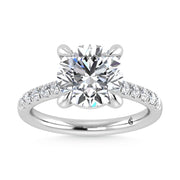 14K White Gold Lab Grown Diamond 2 1/3 Ct.Tw. Engagement Ring (IGI Certified Center 2ct)