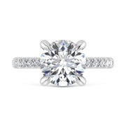 14K White Gold Lab Grown Diamond 2 1/3 Ct.Tw. Engagement Ring (IGI Certified Center 2ct)