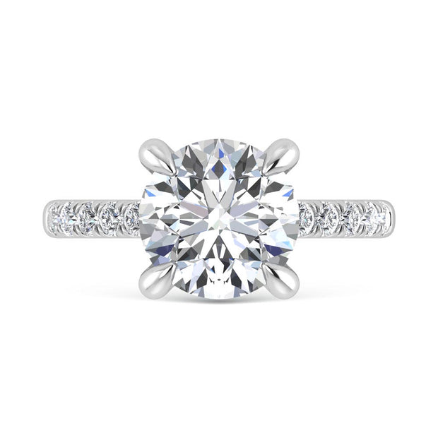 14K White Gold Lab Grown Diamond 2 1/3 Ct.Tw. Engagement Ring (IGI Certified Center 2ct)