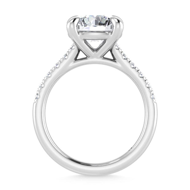 14K White Gold Lab Grown Diamond 2 1/3 Ct.Tw. Engagement Ring (IGI Certified Center 2ct)