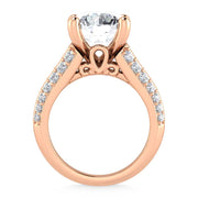 14K Rose Gold Lab Grown Diamond 5 1/2 Ct.Tw. Double Line Engagement Ring