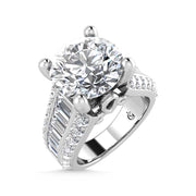 14K White Gold Lab Grown Diamond 6 1/2 Ct.Tw. Double Line Engagement Ring