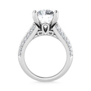 14K White Gold Lab Grown Diamond 5 1/2 Ct.Tw. Double Line Engagement Ring