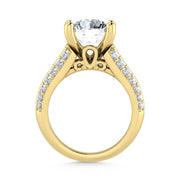 14K Yellow Gold Lab Grown Diamond 5 1/2 Ct.Tw. Double Line Engagement Ring