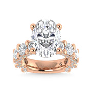 14K Rose Gold Lab Grown Diamond 5 3/8 Ct.Tw. Victoria Engagement Ring