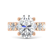 14K Rose Gold Lab Grown Diamond 5 3/8 Ct.Tw. Victoria Engagement Ring