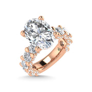 14K Rose Gold Lab Grown Diamond 7 Ct.Tw. Victoria Engagement Ring