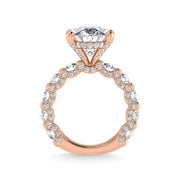 14K Rose Gold Lab Grown Diamond 7 Ct.Tw. Victoria Engagement Ring